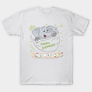 Happy Elephant - Wear it on every Wednesday T-Shirt